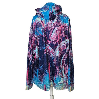 Torrid Palm Print Terry Cloth Hoodie