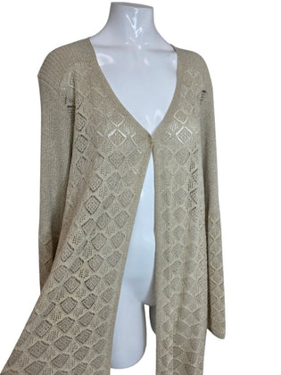 Marina V. Open Front Single Button Longline Cardigan