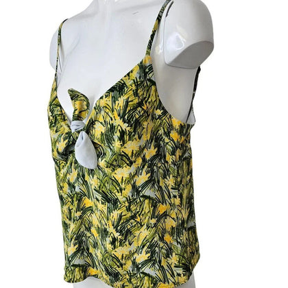 Aritzia Sunday Best  Safari Floral Tie Front Cami Tank