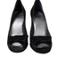 Stuart Weitzman Bowright Black Metallic Sparkle Lame High Heel