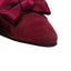Stuart Weitzman Suede Bow Flats