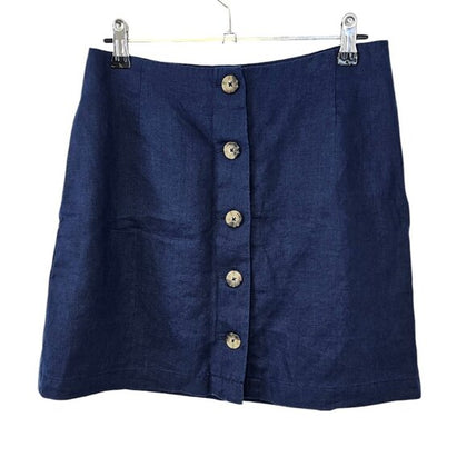Aritzia Wilfred 100% Linen Button Front Mini Skirt