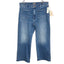 MOTHER The Maven Patch Pocket Mid-Rise Wide-Leg Ankle Jeans