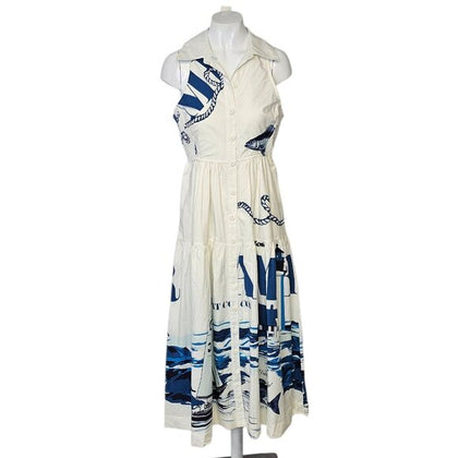 Anthropologie Maeve Sleeveless Midi Shirt Dress