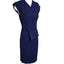 M.M. LaFleur Womens Drape Front Crossover Pencil Dress