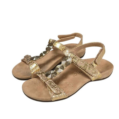 Vionic Farra Metal /Snakeskin Sandals