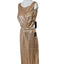 Lulu's Belle Etoile Rose  Gold Sequin Maxi Dress
