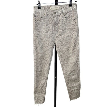 Denim Forum Womens The Lola High Rise Skinny Crop