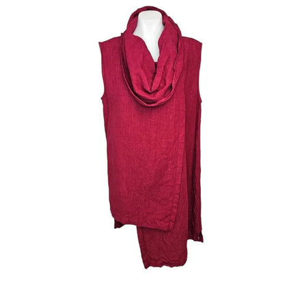 Bryn Walker Womens Oversized Cowl Neck Asymmetrical Tunic Dress