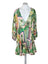 Label of Love Sao Paolo V-Neck Tropical Mini Cover Up Dress