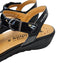 Mephisto Mobils Felizia Air-Relax Black Patent Leather Rhinestone Sandal