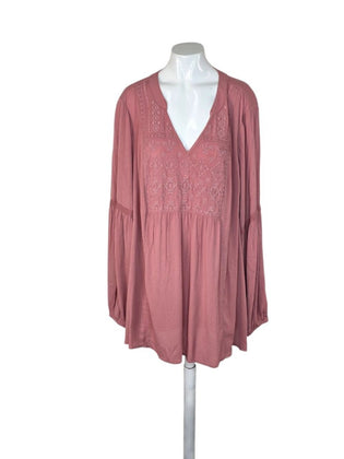Torrid Embroidered Boho Long-Sleeve Blouse