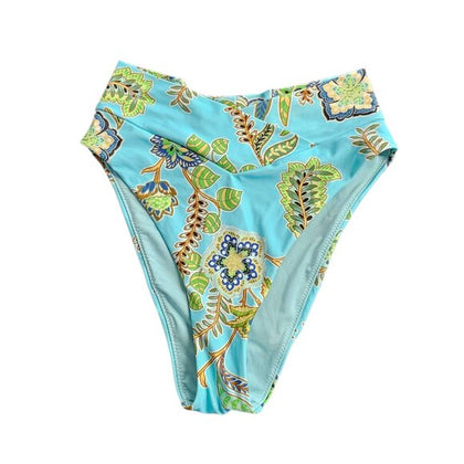 Aerie Crossover Waist High Cut Cheeky Bikini Bottoms