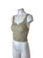 Abercrombie & Fitch Ribbed Sleeveless Notch Crop Tank