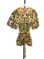 Farm Rio x Anthropologie Puff-Sleeve Printed Romper