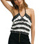 Anthropologie Maeve Halter Sweater Ruffle Layer TankKnit