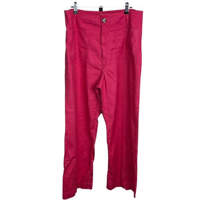 Anthropologie Maeve The Colette Linen Blend Crop Wide Leg Pants