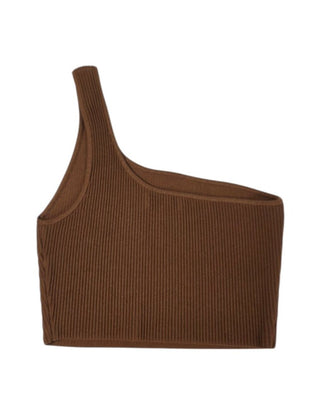 Aritzia Babaton Sculpt Knit One Shoulder Crop Top