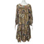 Twin-Set Simona Barbieri 100% Silk, Floral Tie Sleeve Dress