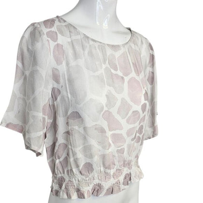 Anthropologie Bella Dahl Cinch Bottom Sheer Blouse