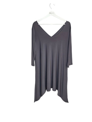 Sympli Handkerchief Hem 3/4 Sleeve Tunic Shirt