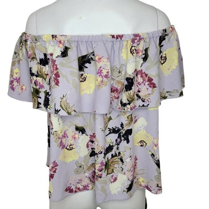 Aritzia Wilfred Promener Off Shoulder Floral Blouse