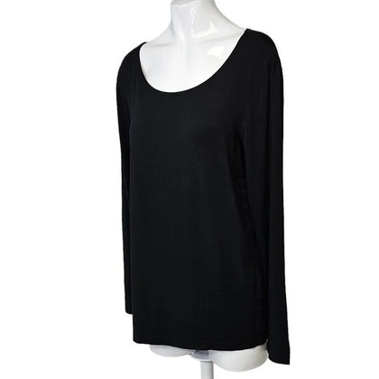 Bryn Walker Modal Scoop  Neck Long Sleeve Top