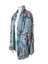 Bellambia 100% Linen Floral Open Front Roll Sleeve Cardigan