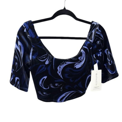 Athleta Womens Exhilarate Velvet Crop Top