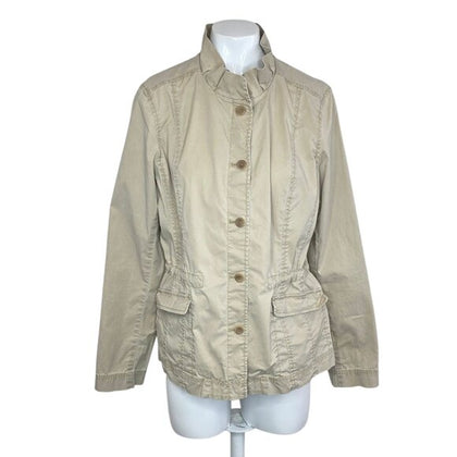 Eileen Fisher Button Up Cinch Waist Overshirt Jacket