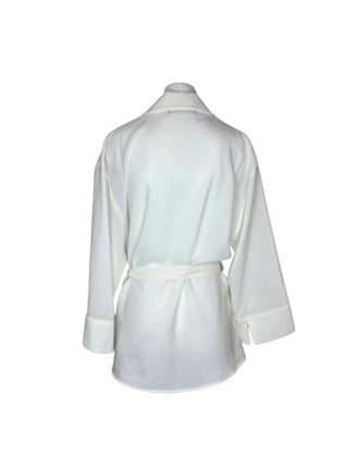 Zara V-Neck Button Front Belted Blouse