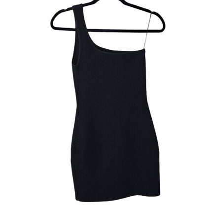Aritzia Babaton Sculpt Knit One Shoulder Mini Dress