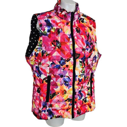 Alison Sheri Abstract Floral Art Vest
