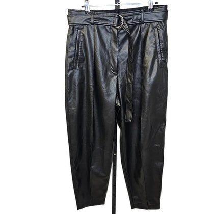 Aritzia Babaton Womens Vegan Leather High Rise Trouser Pant