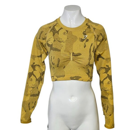 Gymshark Adapt Camo Seamless Long Sleeve Crop Top
