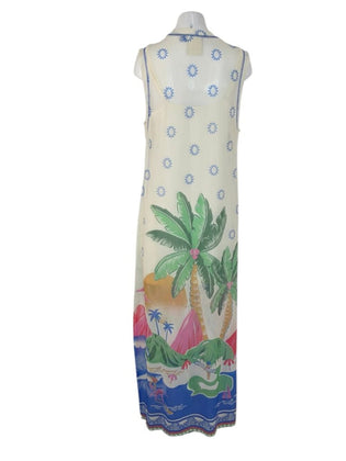 Anthropologie Farm Rio Graphic Mesh midi Dress