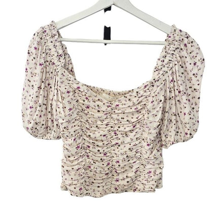 ASTR Ruched Short Sleeve Top