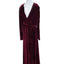 Baltic Born Velvet Long Sleeve V-Neck Tie Waist Dress