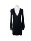 Aritzia Wilfred Long Sleeve V-Neck Ribbed Mini Dress