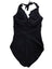 SPANX One Piece Draped Ruffle Ruched Swimsuit