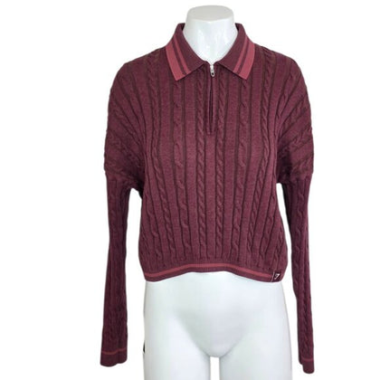 Gymshark Rest Day Cable Knit Crop Pullover Sweater