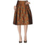 PINKO Women's A-Line Rooster Jacquard Metallic Skirt