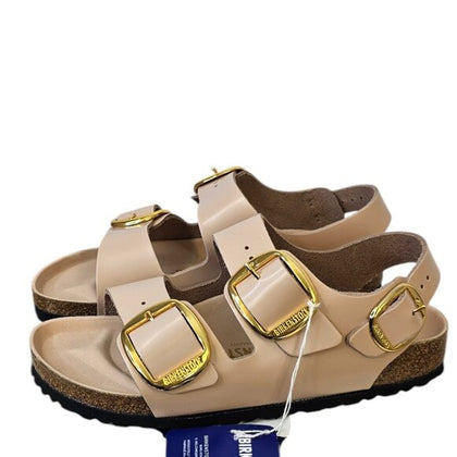 Birkenstock Womens Milano Big Buckle High Shine Sandals