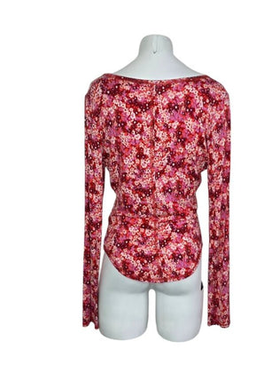 Free People Intimately Free Scoop Neck Long Sleeve Floral Shirt