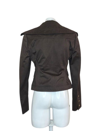 Gucci Brown Single Button Blazer Jacket