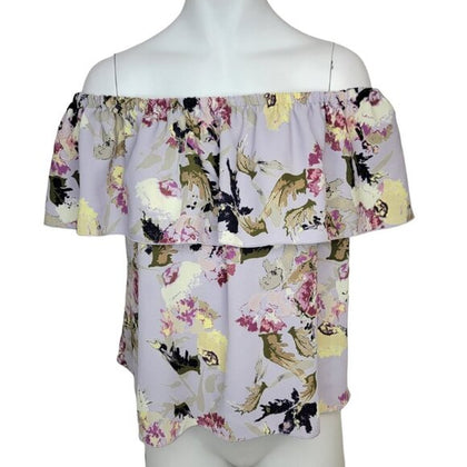 Aritzia Wilfred Promener Off Shoulder Floral Blouse