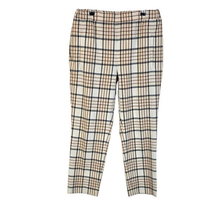 Aritzia Wilfred Check Print Pull On Stretch Waist Pants