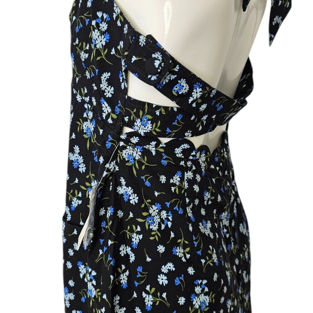 maeve halter v-neck scallop mini dress Maeve Halter V-Neck Scallop Mini Dress