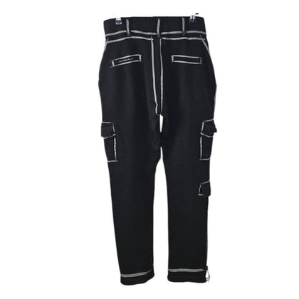 Maniere De Voir Scribble Print Sweatpant Cargo Jogger