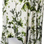 Anthropologie Silky Button Front Green Floral Long Wide Sleeve Blouse